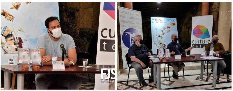 Armando Ravelo y Juan Carlos de Sancho en los actos culturales de esta tarde en Telde/Francisco Javier Santana.